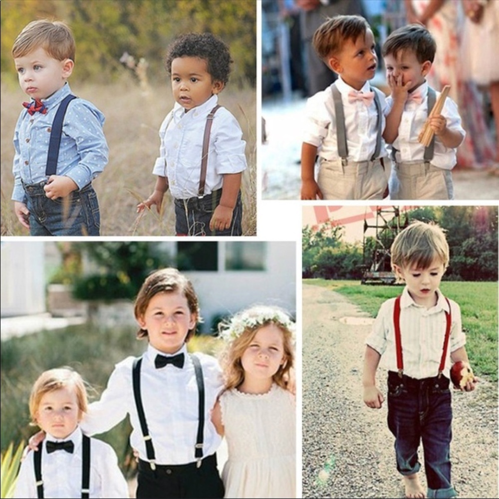 Children’s clip on suspender & bow set - Picture 2 of 7